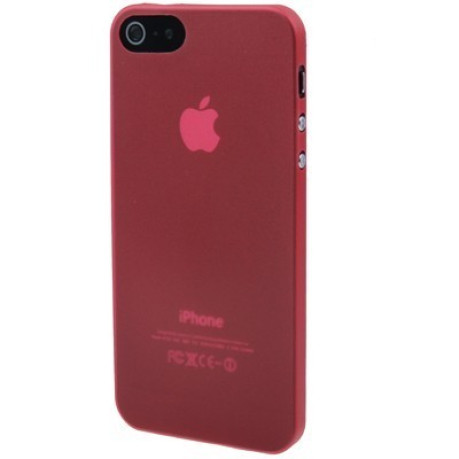 Ультратонкий Матовый Красный Чехол 0.3mm для iPhone 5/ 5s/ SE
