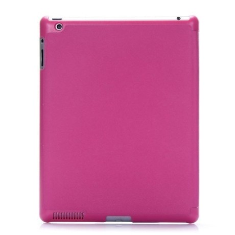 Чехол Cross Pattern Foldable Transformers пурпурно-красный для iPad 4/ 3/ 2