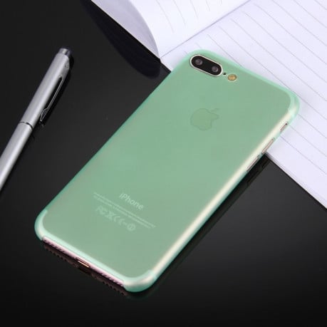 Чехол для iPhone 8 Plus/ 7 Plus ультратонкий прозрачный зеленый