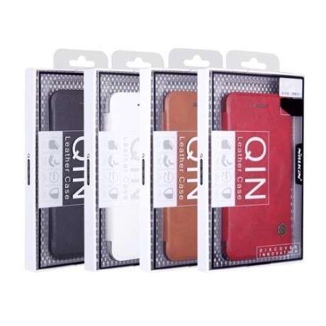 Кожаный Чехол Книжка Nillkin QIN Series Brown для Samsung Galaxy Note 5 / N920
