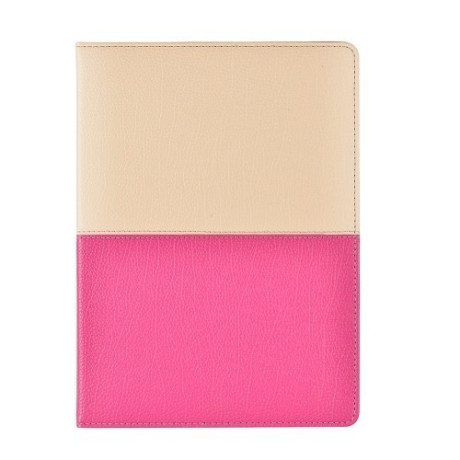 Кожаный Чехол Double Color Beige пурпурно-красный для iPad Air