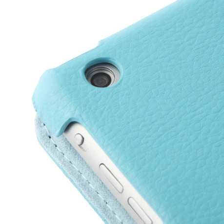 Чехол 360 Degree Litchi Texture голубой для iPad Air