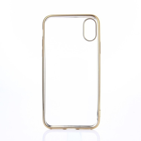 Чехол на iPhone X/Xs Electroplating Side золотой