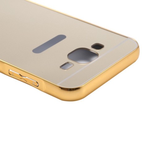 Металлический Бампер и Акриловая Накладка Push-pull Style Gold для Samsung Galaxy J7