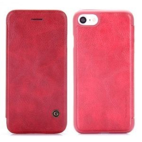 Кожаный Чехол Книжка G-CASE Vintage Business Series Красный для iPhone SE 3/2 2022/2020/8/7
