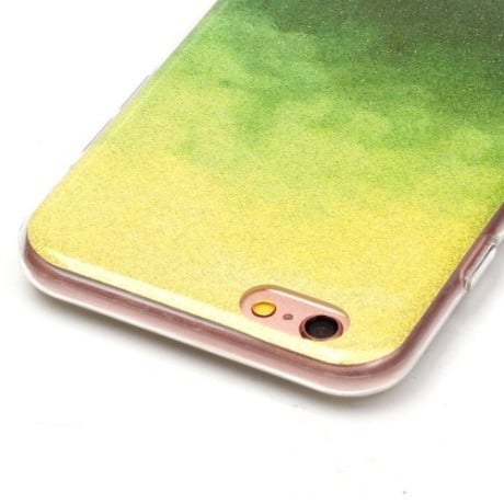 TPU Чехол IMD Color Fades Glitter Powder Yellowgreen для iPhone 6/ 6s
