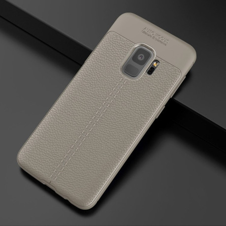 Чехол на Samsung Galaxy S9/G960 Litchi Texture антискользящий серый
