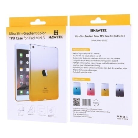 Чехол Haweel Slim Gradient Color Clear оранжевый для iPad mini 3/ 2/ 1