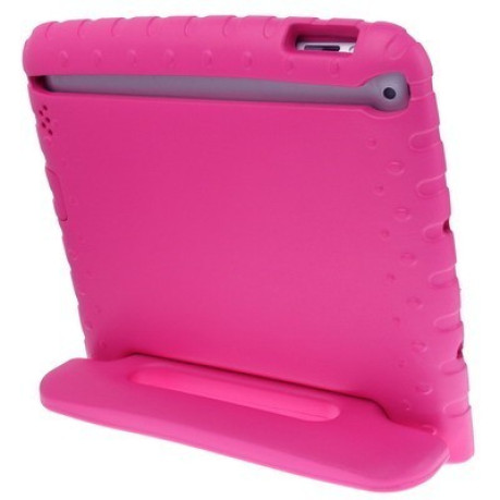 Противоударный чехол EVA Drop Resistance с ручкой пурпурно-красный на iPad 4/ 3/ 2