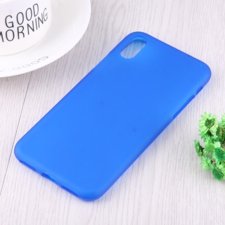 Чехол на iPhone X/Xs Solid Color Frosted синий