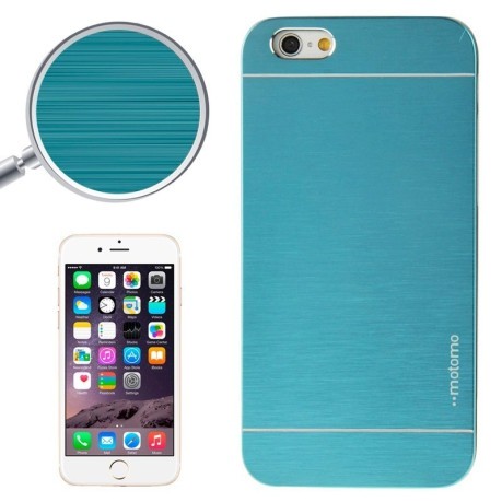 Металлический Чехол Motomo Brushed Texture Blue для iPhone 6, 6S