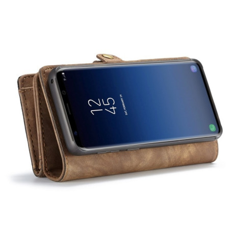Кожаный чехол-кошелек CaseMe на Samsung Galaxy S9+/G965 Detachable Multifunctional кофейный