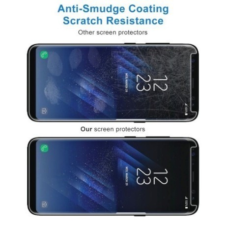 Защитное 3D Стекло 0.26 mm 9H изогнутые края подходит ко всем чехлам  для Samsung Galaxy S8 / G950-прозрачное