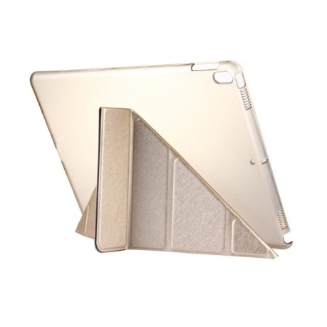 Чехол Silk Texture Deformation Flip Sleep / Wake-up Champagne золотой для iPad  Air 2019/Pro 10.5