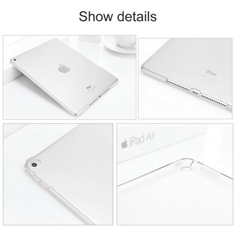 Прозрачный TPU чехол Haweel Slim черный для iPad Air 2