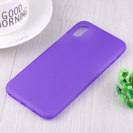 Чехол на iPhone X/Xs Solid Color Frosted фиолетовый