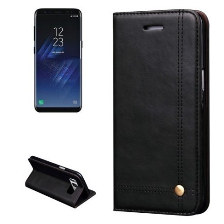 Кожаный чехол-книжка Retro Crazy Horse Texture для Samsung Galaxy S8 / G950-черный