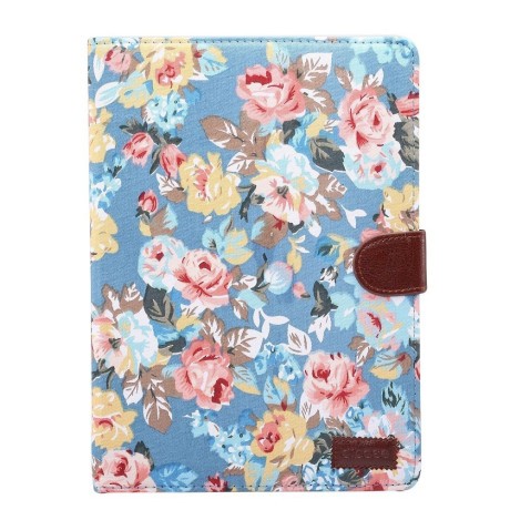 Чехол Flower Cloth Smart Sleep/Wake up голубой Flowers для iPad 9.7 2017/2018 (A1822/ A1823)