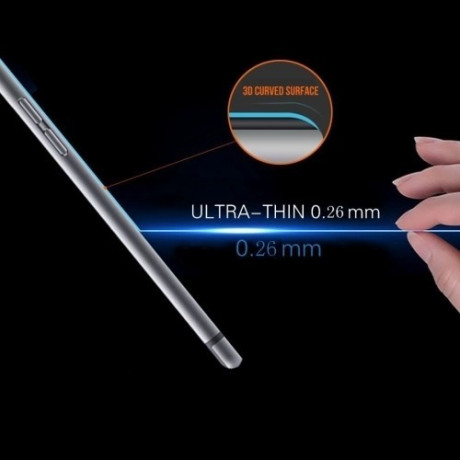 Защитное 3D Стекло на весь Экран Enkay 0.26mm 9H Titanium Alloy Серебристое для iPhone SE 3/2 2022/2020/8/7