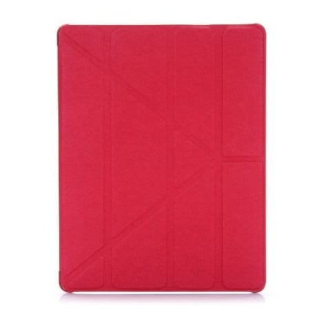 Чехол Cross Pattern Foldable Transformers красный для iPad 4/ 3/ 2