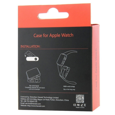 Прозрачный TPU Чехол Haweel Slim Series для Apple Watch 42 mm