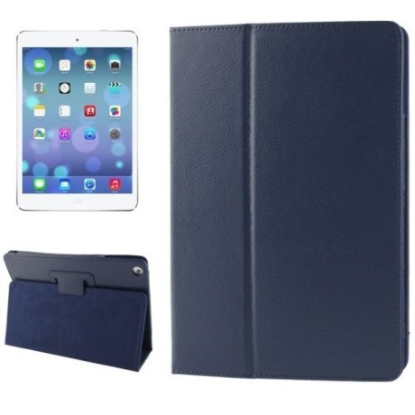 Чехол Litchi Texture Case Sleep / Wake-up темно-синий для iPad Air