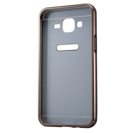 Металлический Бампер и Акриловая Накладка Push-pull Style Black для Samsung Galaxy J7