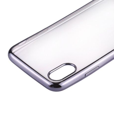 Чехол на iPhone X/Xs Electroplating Side серый