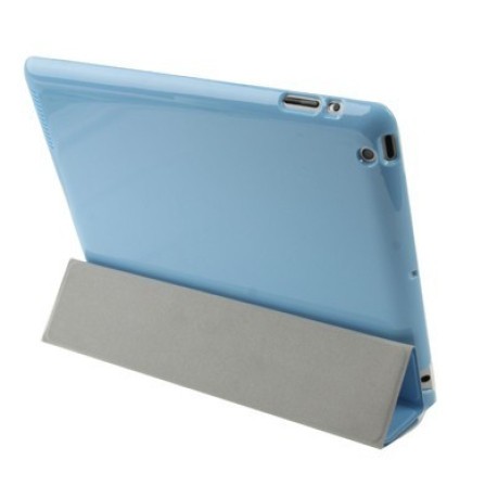 2 в 1 Синий Чехол Smart Cover Sleep / Wake-up + Накладка на заднюю панель для iPad 4 / New iPad (iPad 3) / iPad 2