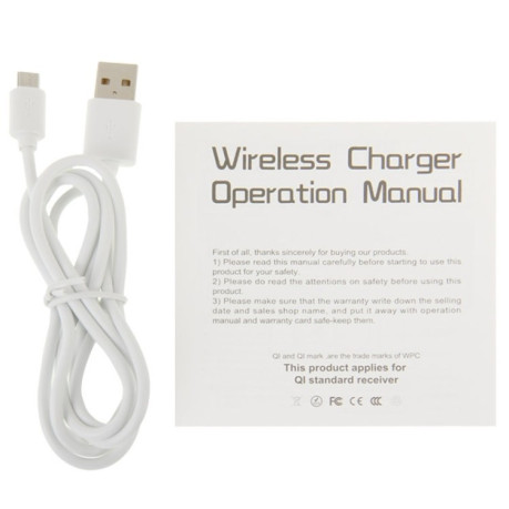 Беспроводная Зарядная станция A1 Qi Standard Charging Pad White для Samsung/ iPhone