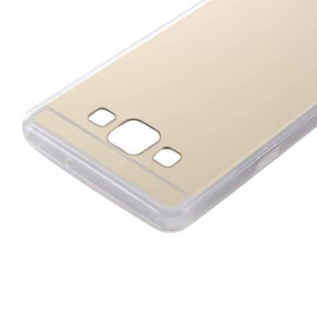 Зеркальный TPU Чехол Electroplating Mirror Gold для Samsung Galaxy A5 / A500