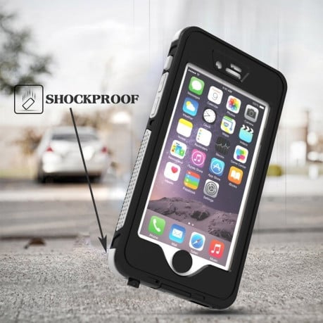 Водонепроницаемый Противоударный Чехол с Пылезащитой Черный для iPhone 6, 6S