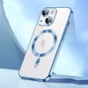 Чехол SULADA MagSafe Plating TPU на iPhone 15 Plus - голубой