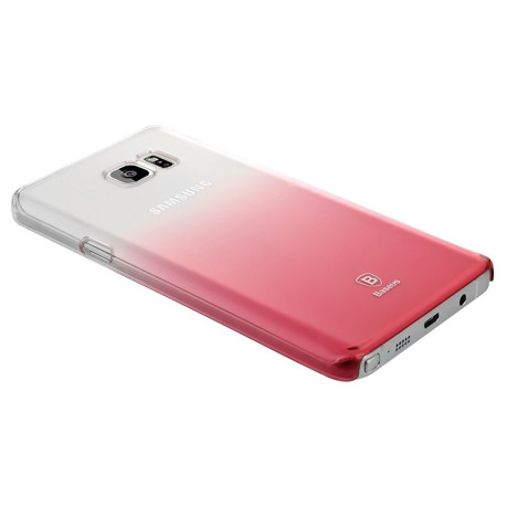 Прозрачный Чехол Baseus Pink Black для Samsung Galaxy Note 5