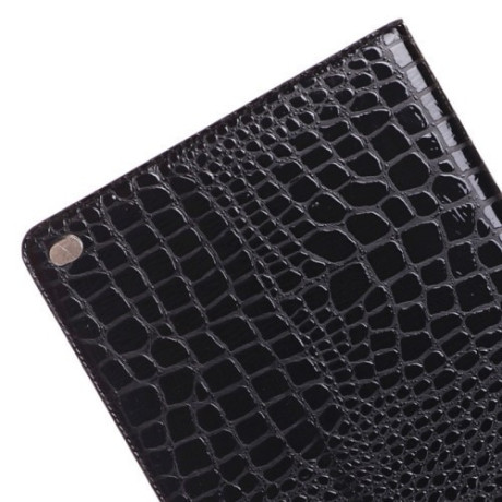 Кожаный Чехол Crocodile Texture Horizontal Flip черный для iPad Air 2 / Аир / 2017/2018