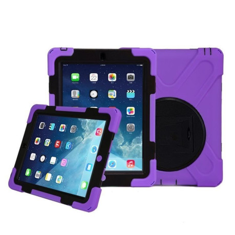 Противоударный Чехол с подставкой Shock-proof Detachable Stand фиолетовый для iPad 4/ 3/ 2