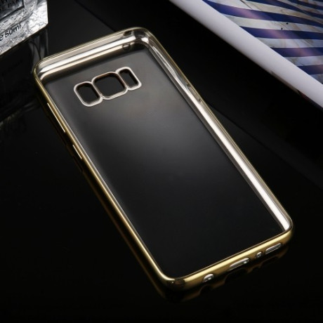 Силиконовый чехол Electroplating Frame для Samsung Galaxy S8 / G950- золотой