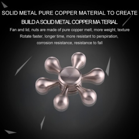 Металлический Спиннер 5 минут вращения Fidget Spinner Premium Six Leaves Drops Silver
