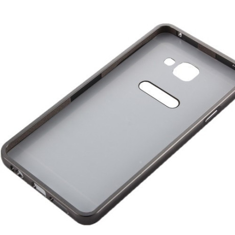 Металлический Бампер и Акриловая накладка Push-pull Style Series Grey для Samsung Galaxy A3(2016) / A310