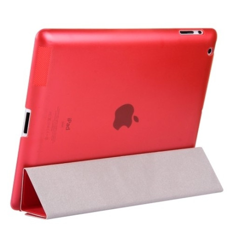 Чехол Solid Color красный для iPad 2, 3, 4