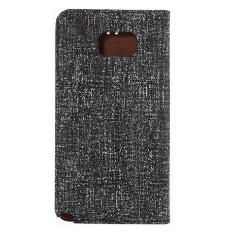 Кожаный Чехол Cloth Texture Magnetic Black для Samsung Galaxy Note 5