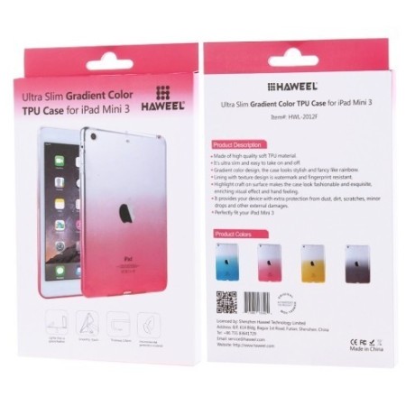 Чехол Haweel Slim Gradient Color Clear розовый для iPad mini 3/ 2/ 1