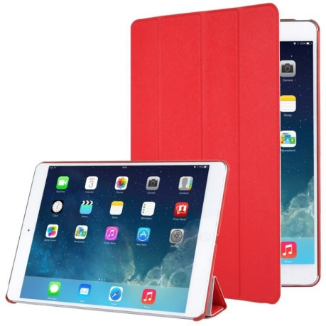 Чехол 4-folding Cross Texture Sleep / Wake-up  красный для iPad Air