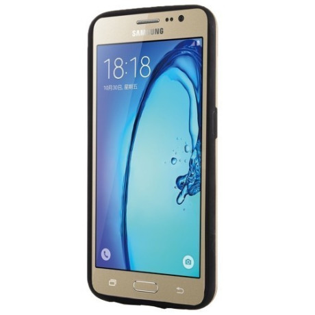 Противоударный Металлический Чехол Motomo Armor Metal Gold для Samsung Galaxy Note 5 / N920