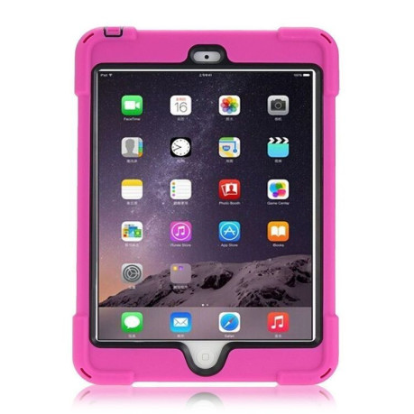 Противоударный чехол 3 в 1 Shock-proof Detachable Stand на iPad Mini 3 Mini 2 iPad Mini пурпурно-красный