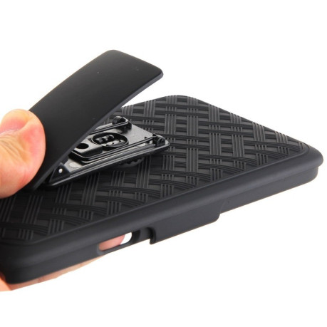 Черный Пластиковый Чехол с Держателем для Samsung Galaxy Note 4