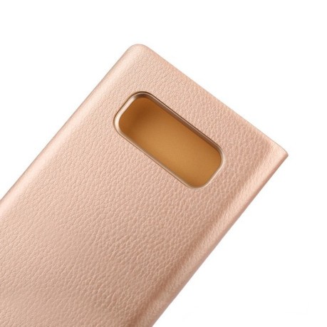Чехол-книжка на Samsung Galaxy Note 8 Litchi Texture со слотом для кредитных карт золотой