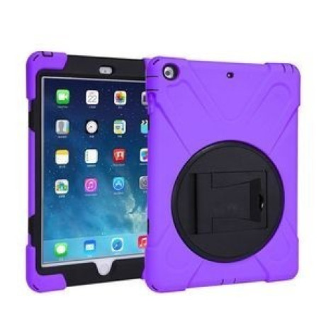 Противоударный Чехол 3 in 1 Shock-proof Detachable Stand фиолетовый для iPad Air