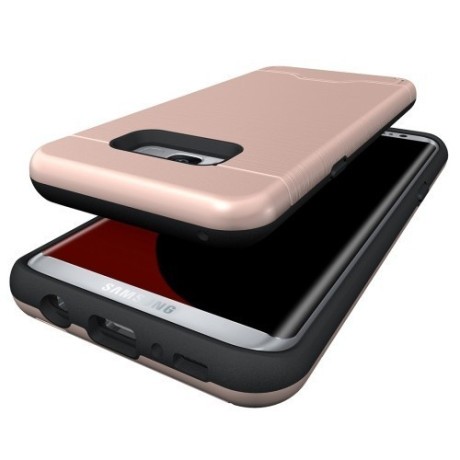 Противоударный чехол EsCase CS с подставкой для Samsung Galaxy S8 / G950-розовое золото