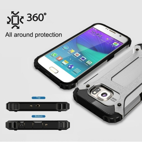 Противоударный Чехол Rugged Armor Silver для Samsung Galaxy S6 / G920